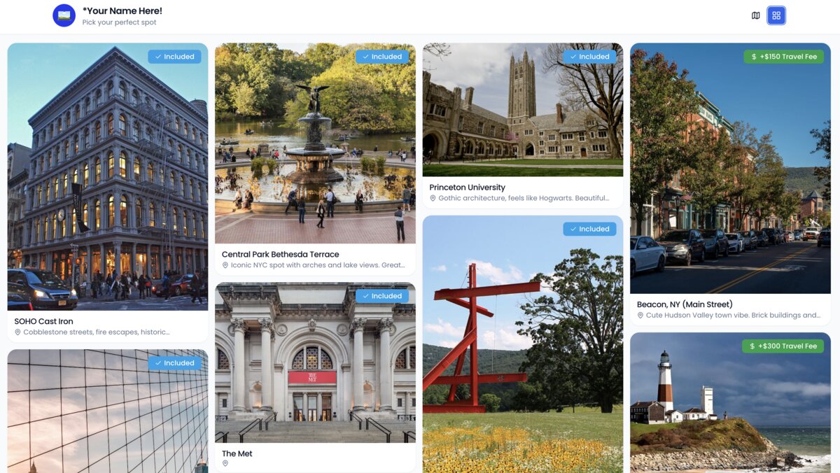 Blue Board — Digital Location Guide for Photographers